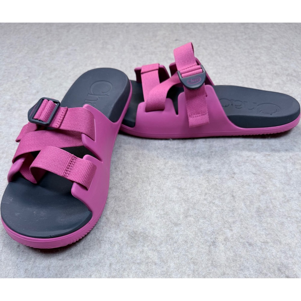 Chaco Chillos Slide Sandals Women 11 Pink Sporty Adjustable Strap